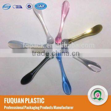 Beauty colorful acrylic cosmetic cream plastic spoon