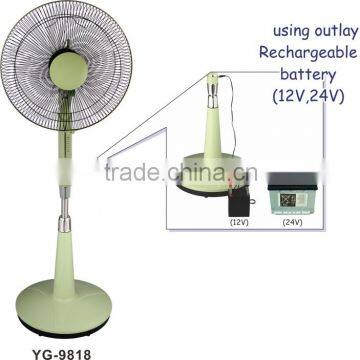 2015 rechargeable stand fan YG9818