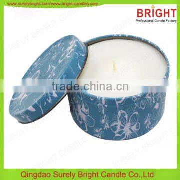 2016 new design massage candle soy wax tin candles