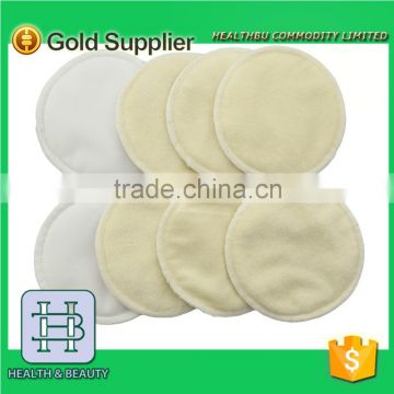 HB-B001 Natural washable organic bamboo nursing pads reusable breast pad pack