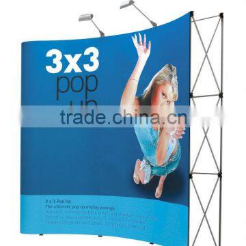 Easy assembled magnet connection straight pop up exhibition stand 3*3/3*4