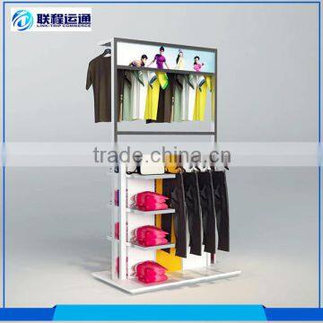 Shop design commodity display stainless steel hanging clothes rack