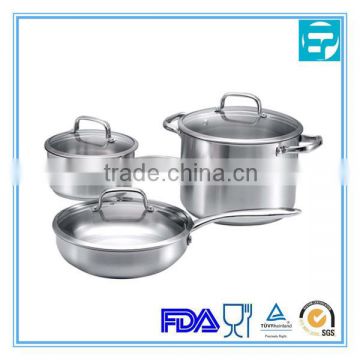 6PCS SS induction Italy cookware with the SS handle
