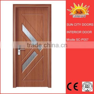 PVC Mdf Solid Core Wood Door SC-P057