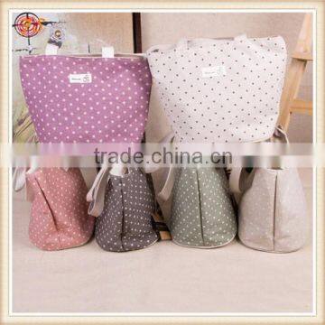 Wholesale portable cotton and linen shopping bag