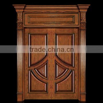 Double wood door design teak wood
