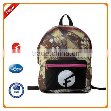 2016 new arrival outdoor use high class student school bag