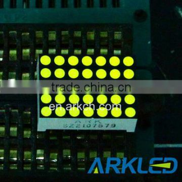 5*7(1.9 mm) led dot matrix display,yellow and green color