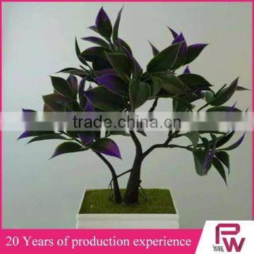 Good quality artificial plants plastic pot bonsai plant for interior decoration