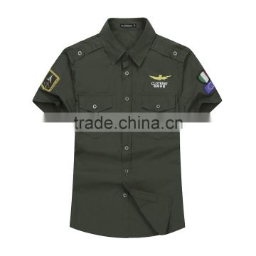 High quality short Sleeve Airline Pilot Shirts, 100%cotton Pilot shirt
