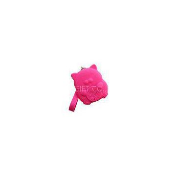 Candy Color Silicone Coin Purse / Car Key Bag Fortune Cat Cartone Shape