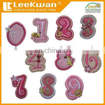 0-9 Number Embroidery Iron On Applique Patch/embroidery applique for clothing