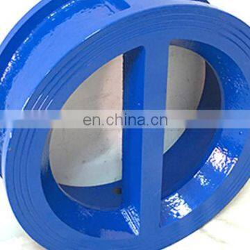 12" DN250 Wafer Dual plate butterfly check valve PN16 DH77X with Ductile iron body SUS 304 disc stem spring