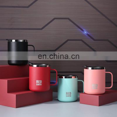 GiNT Good Quality Double Wall Stainless Steel Coffee Mug Powder Coated Water Bottles Handgrip Coffee Cup