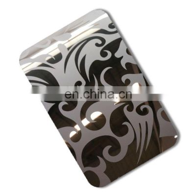 Mirror Etched Pattern Stainless Steel Sheet/Plate in Stock