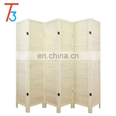 Modern Decorative Movable Wooden Screen 3-leaf Folding Room Divider