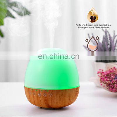 2021New 500ml Wood Grain Ultrasonic Aroma Essential Oil Diffuser With White Noise Sound