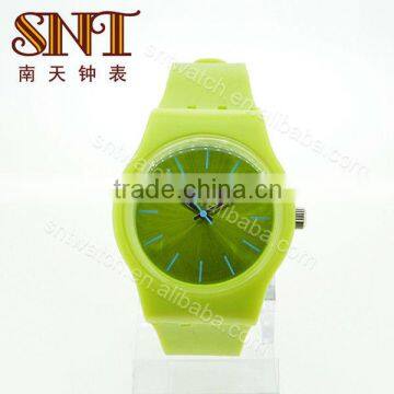 SNT-SI051D fashion cheap silicon colorful watch, unisex,customize color, PVC case,41mm diameter,emerald watch