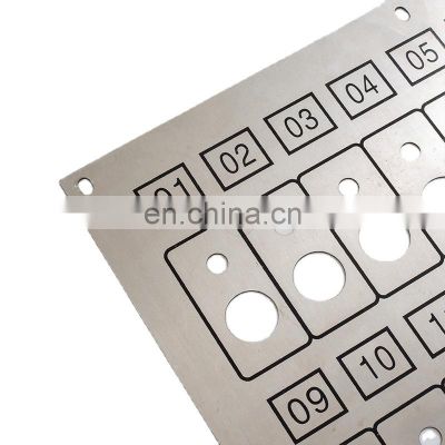 OEM ODM Silk Screen Print Laser Cut Metal Fabrication Services Aluminum Panel Parts