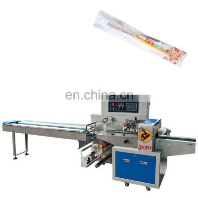 Dual Frequency Flow Automatic Down Plastic Paper Horizontal Pillow Packing Machinery For Disposable Toothbrush