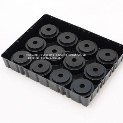black PS perforate blister packaging tray plastic blister trays