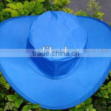 Foldable Promotional Cowboy Hat in 190T nylon, hats with print logo