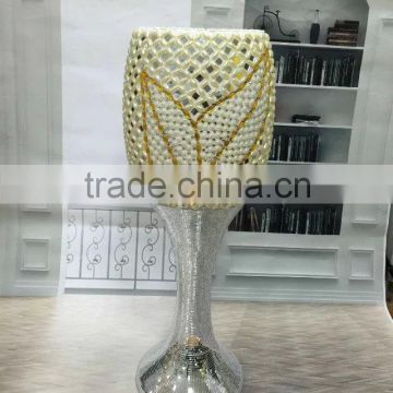 good quality home decorative resin vase with pearl and cheap price
