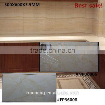 China polished ultra thin porcelain tile for wall 300x600x5.5mm