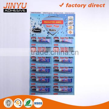 Jinyu oem odm welcome hot sale cheap price quick dry 12pcs pack 3g cyanoacrylate adhesive