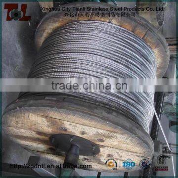 316 7x7 Stainless Steel Rope 6mm Packing 1000m per reel T/S 1470Mpa