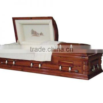 China casket and coffin burial products with embroideries panel