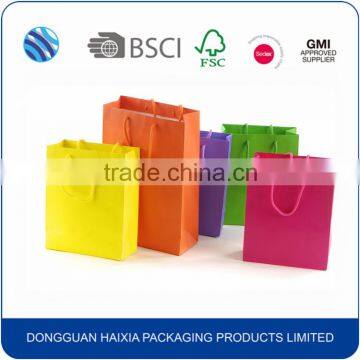 Custom design printed shopping paper bag with logo