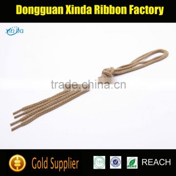 High Quality OEM Brown Waxed Cotton Shoelaces