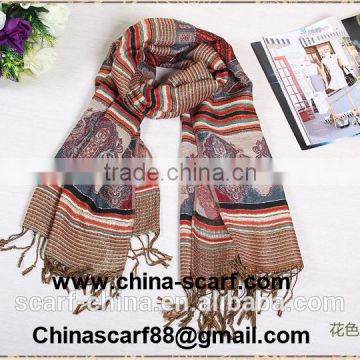 Polyester fringed scarf wholesale