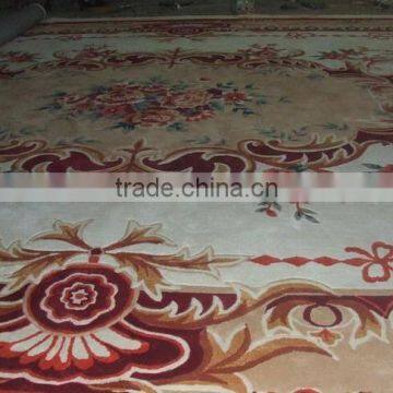 BTHM Red handtufted carpet made with newzland wool