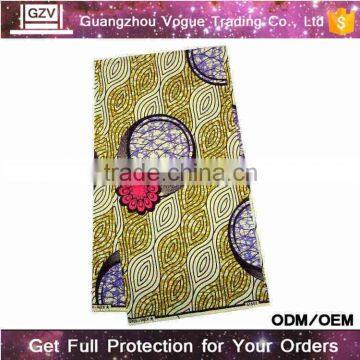 Online wholesale high quality 100% cotton kente fabric african wax prints fabric for man