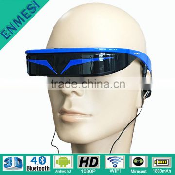 Eyewear Theater 98inch Wifi Android 5.1 HD Wireless Virtual Reality Glasses