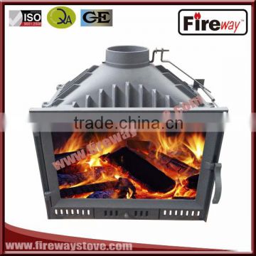 Quick delivery 180mm flue size insert cast iron wood fireplace