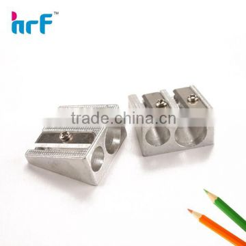 Double Hole Aluminum Pencil Sharpener For School And Office