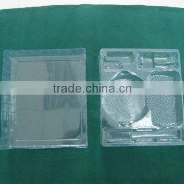 33large square shaped thick vacuum formed clear tray for mobilephone