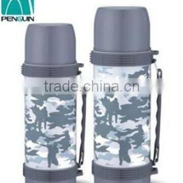 double wall stainless steel vacuum wide mouth thermos navy flask