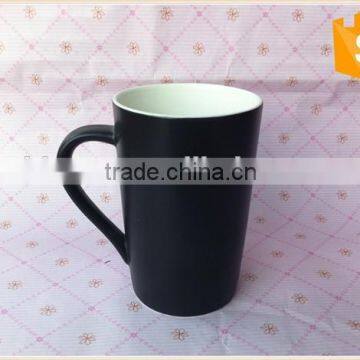 ceramic wholesale 12oz black mug matte finish