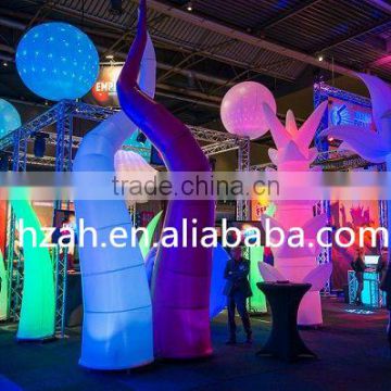 Indoor Colorful Light Inflatable Decor Inflatable Tree Flock