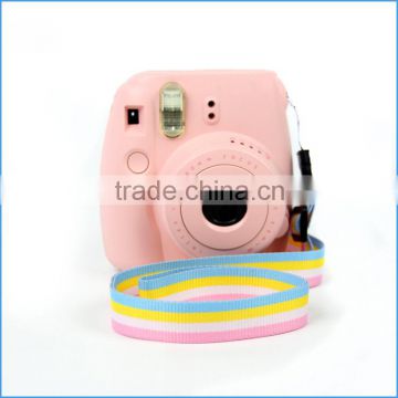 Canvas instax mini camera candy color shoulder straps