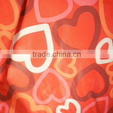 Semi-transparent Printed love design PEVA/PVC plastic shower curtains