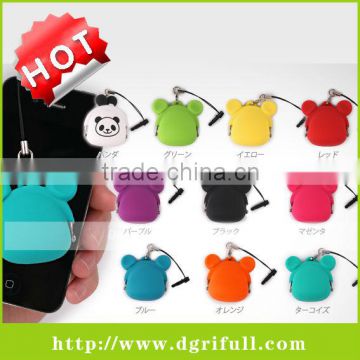 mini purse dustproof silicone phone chain