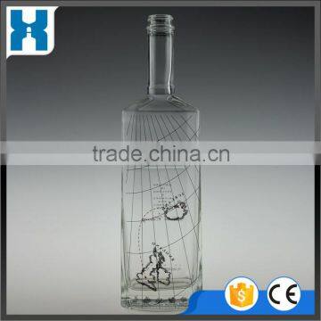 700ML EMPTY GLASS VODKA BOTTLE