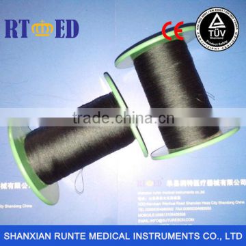 High quality with CE and ISO Medical non-absorbable Braided black Silk Suture