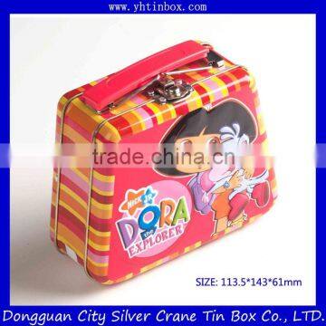 exquisite candy tin box with handle