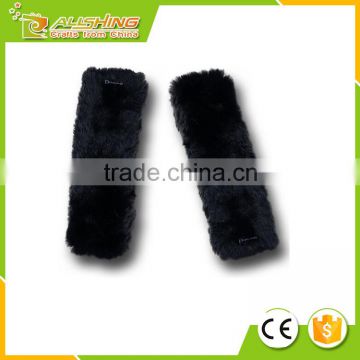Wholesale car gift Soft Sheepskin Seat Belt Black Shoulder Pad- Two Packs- A Must Have for Car Owners for a More Comfortable